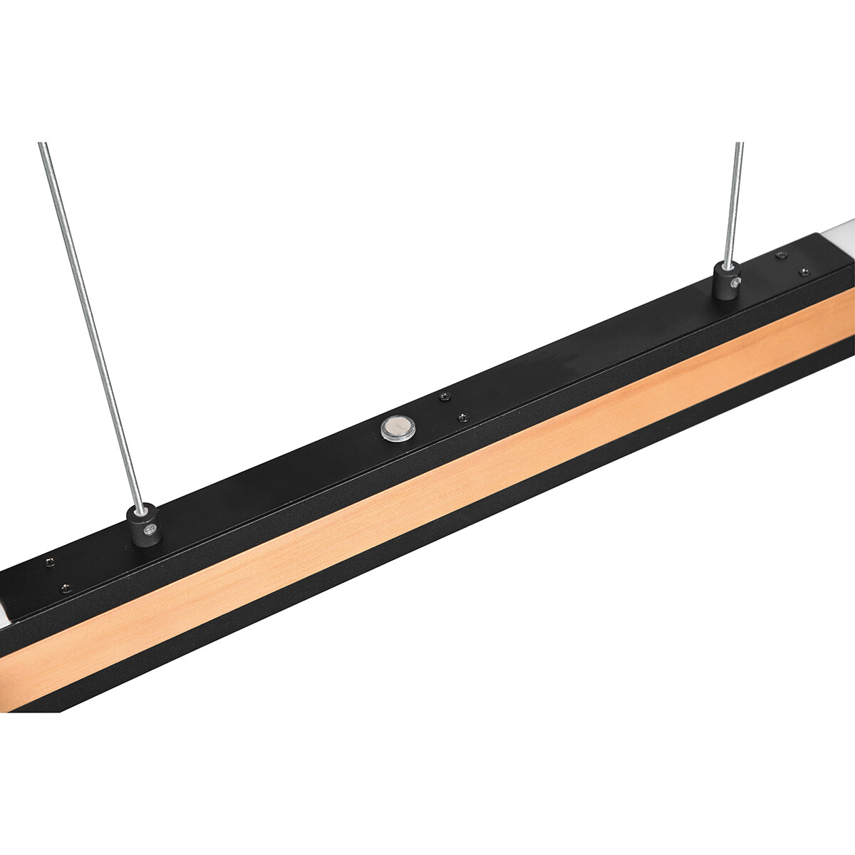 Suspension LED - Luminaire Suspendu - Trion Dirkon Up and Down - 42W - Couleur de lumière ajustable - Rectangle - Mat Brun/Noir - Bois