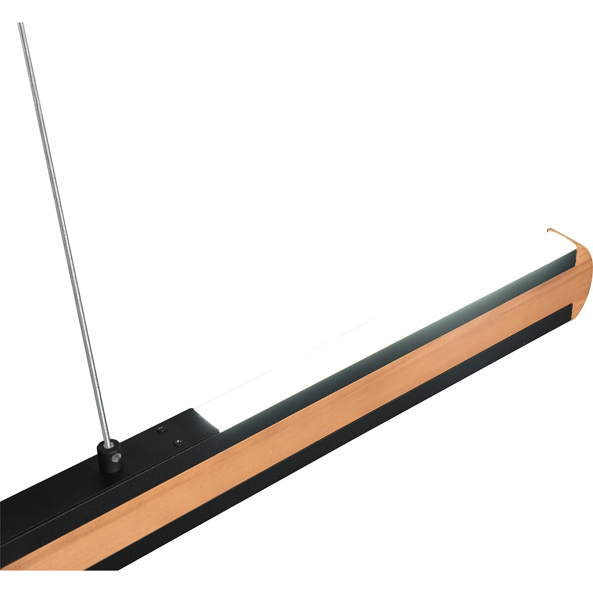 Suspension LED - Luminaire Suspendu - Trion Dirkon Up and Down - 42W - Couleur de lumière ajustable - Rectangle - Mat Brun/Noir - Bois