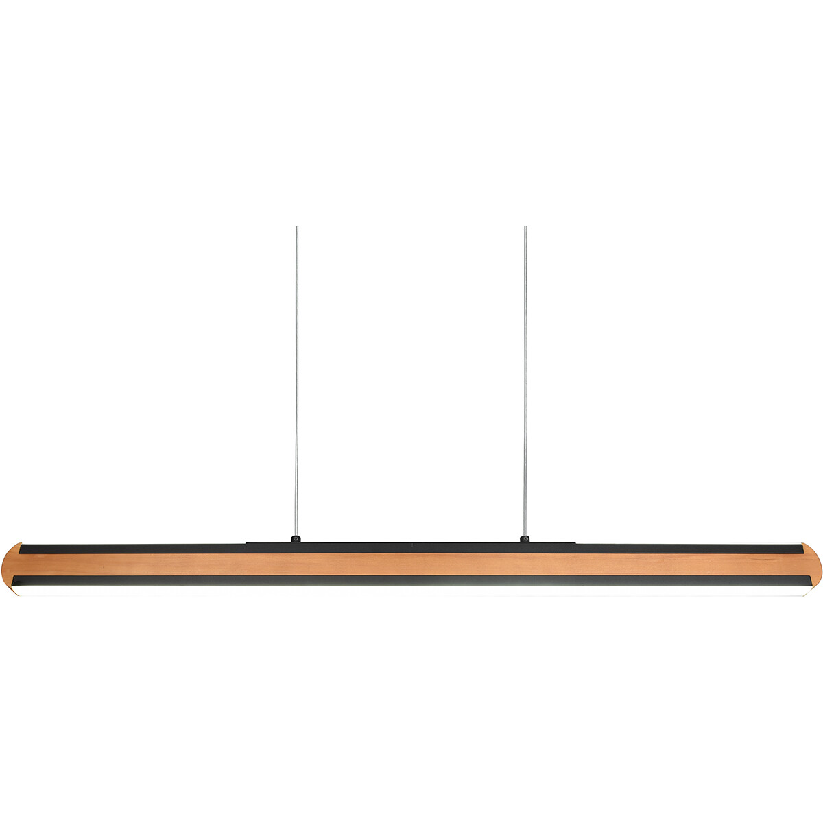 Suspension LED - Luminaire Suspendu - Trion Dirkon Up and Down - 42W - Couleur de lumière ajustable - Rectangle - Mat Brun/Noir - Bois