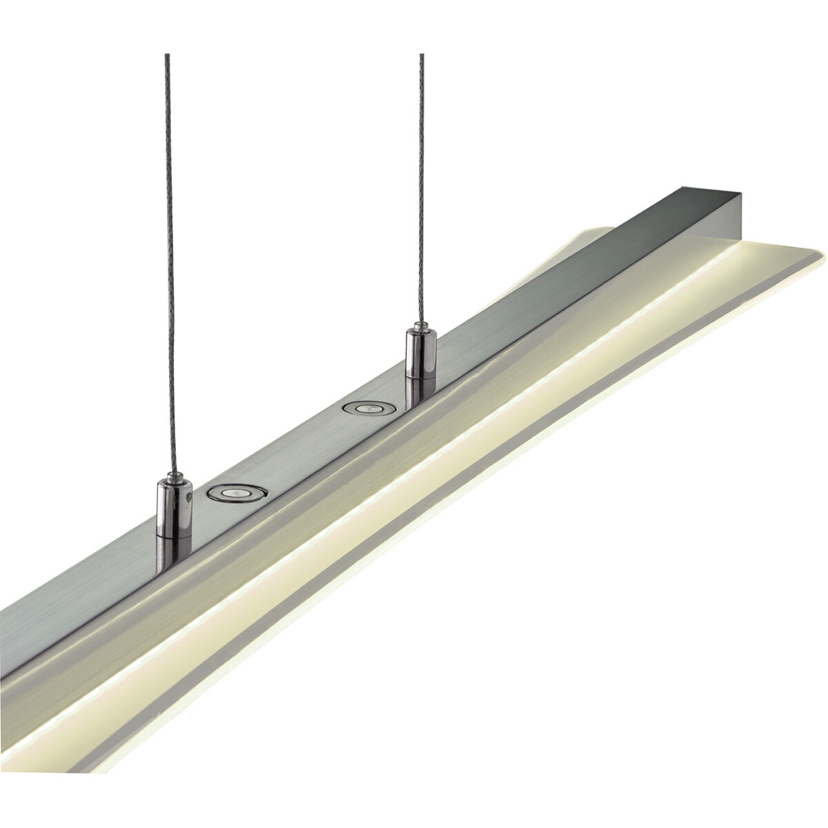 Suspension LED - Luminaire Suspendu - Trion Posan - 18W - Couleur de lumière ajustable - Dimmable - Rectangle - Mat Nickel - Aluminium