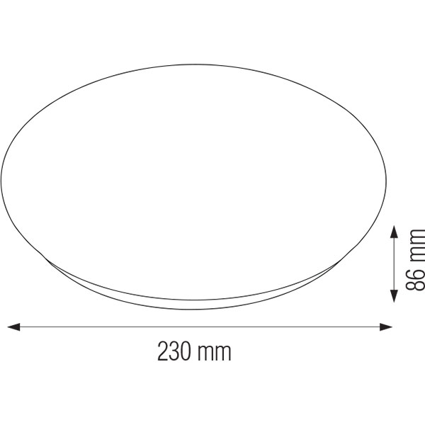 Plafonnier LED - Basic - En Saillie Rond 15W - Blanc Froid 6400K - Mat Blanc Aluminium - Ø230mm