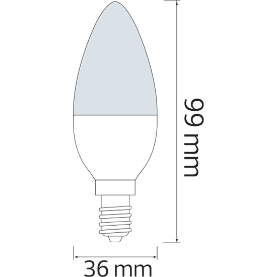 Lampe LED - Douille E14 - 6W - Blanc Froid 6400K