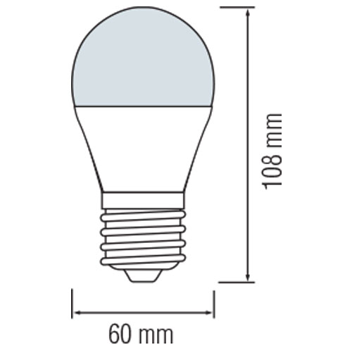 Lampe LED - Douille E27 - 8W - Blanc Chaud 3000K