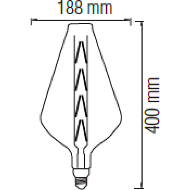 Lampe LED - Design - Panaro XL - Douille E27 - Ambre - 8W - Blanc Chaud 2200K