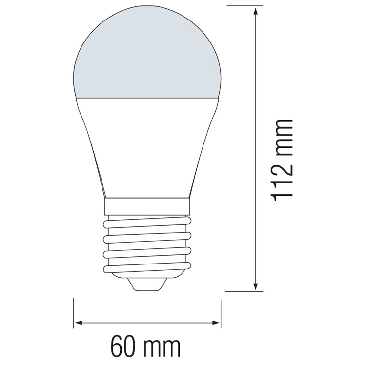 Lampe LED - Douille E27 - 12W - Blanc Chaud 3000K