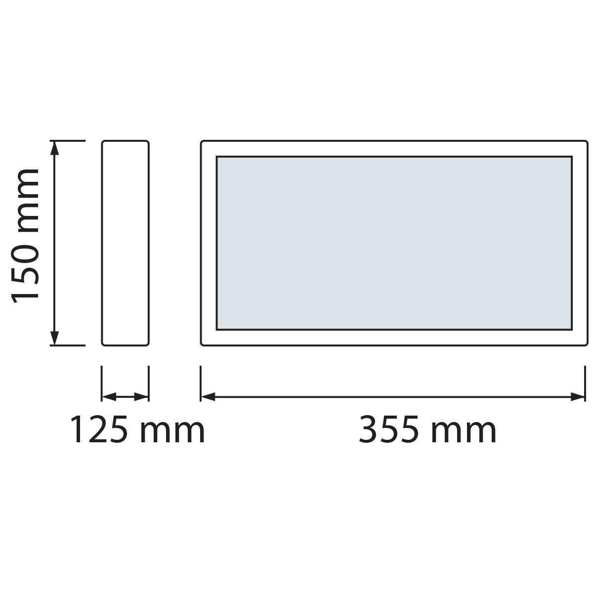 Éclairage de secours LED Exit - 2 Pack - Rabonta Gauche/Droite - Suspendu - 3W