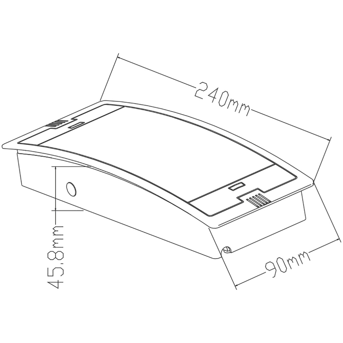 LED Éclairage d’urgence - Brinton - Murale Apparente - 3W - IP54 - 14 Mètres - LiFePO4 - Inclus Pictogrammes