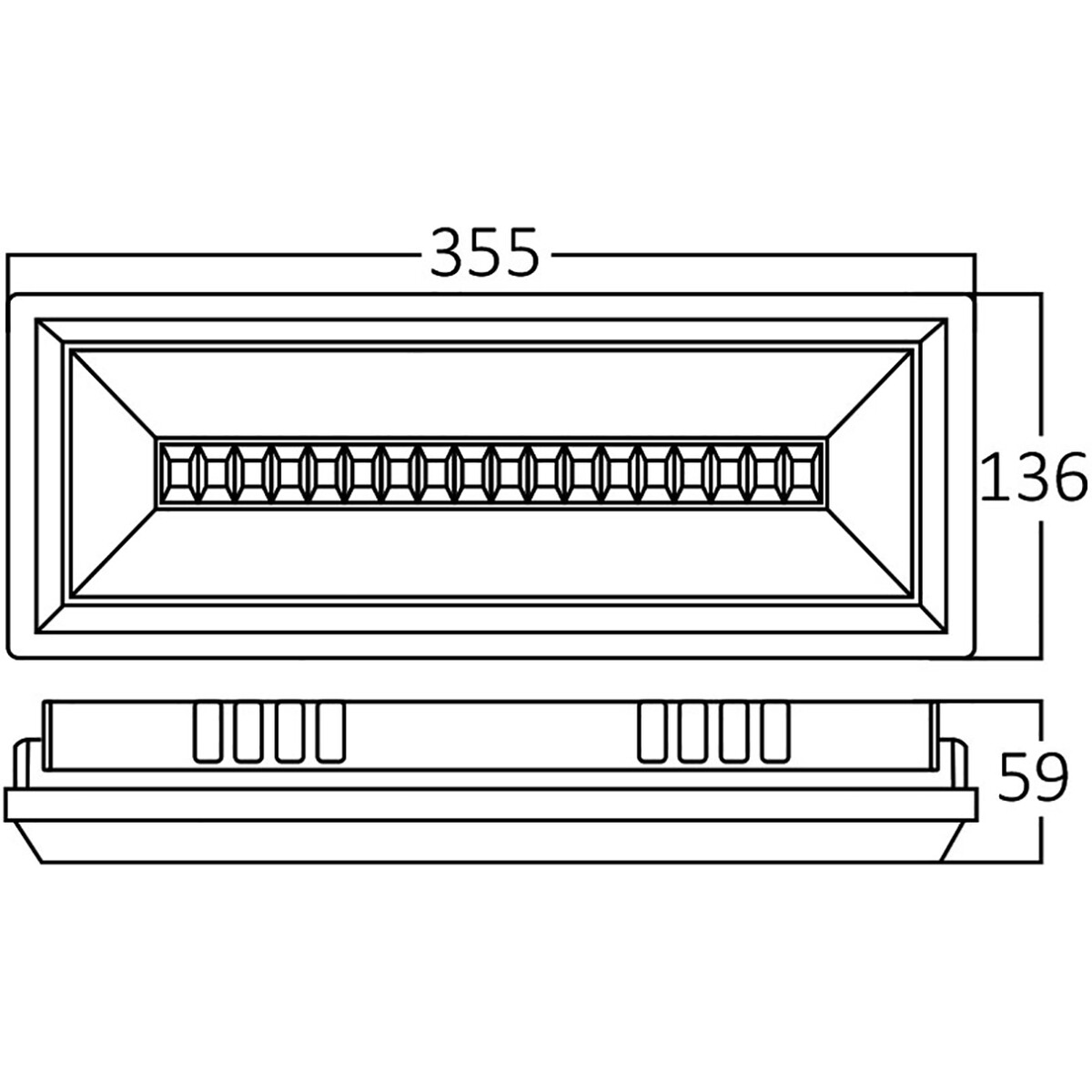 LED Éclairage d’urgence - Brinton - Murale Apparente/Encastrée - 5W - IP65 - 25 Mètres - Inclus Pictogrammes