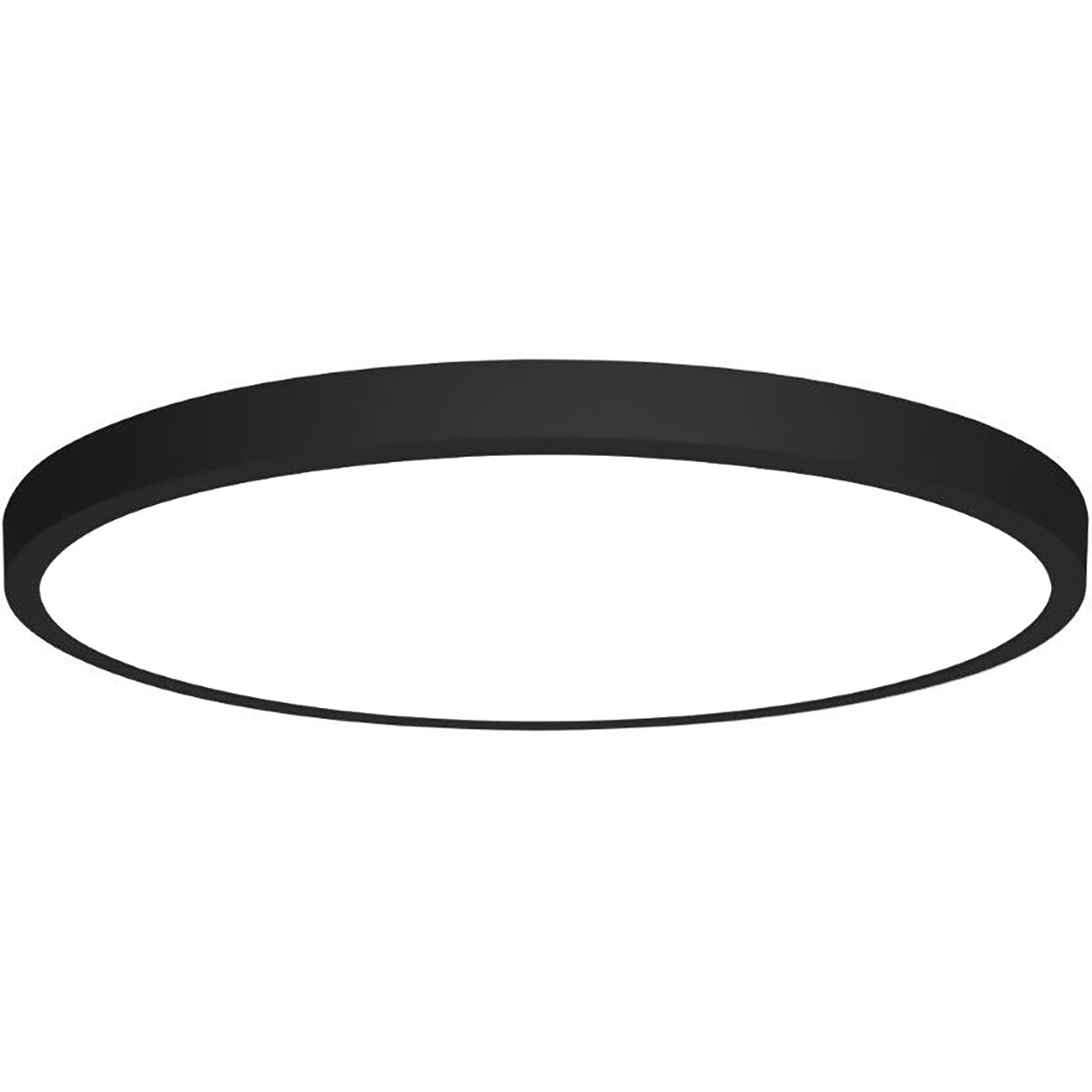 Panneau LED - Ø30 - 28W - Blanc Froid 6400K - Mat Noir - en Saillie - Rond - Aluminium