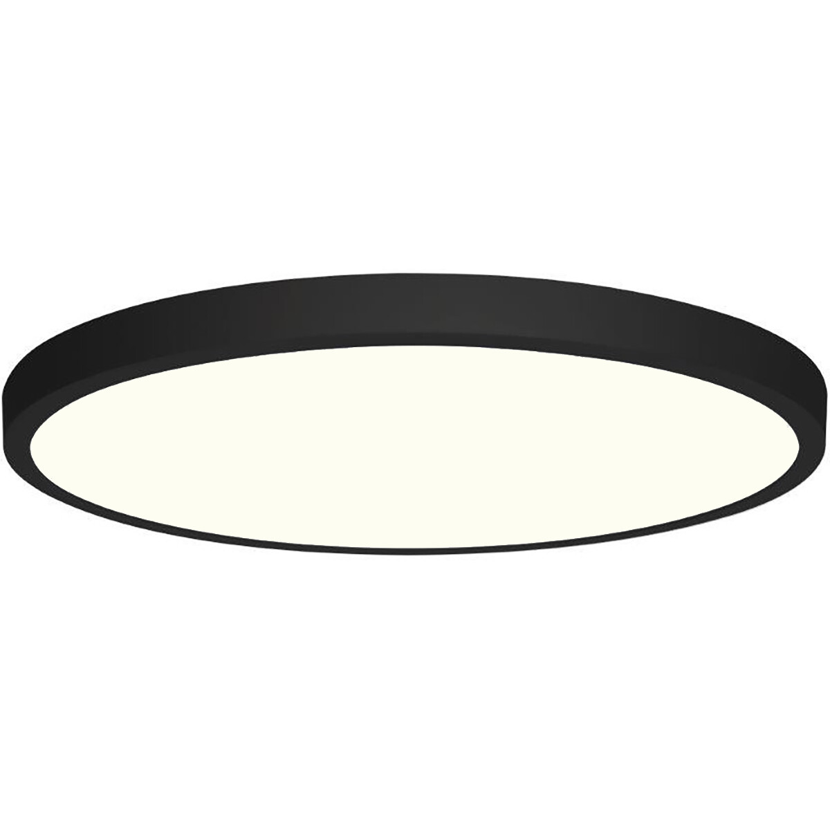 Panneau LED - Ø30 - 28W - Blanc Neutre 4200K - Mat Noir - en Saillie - Rond - Aluminium