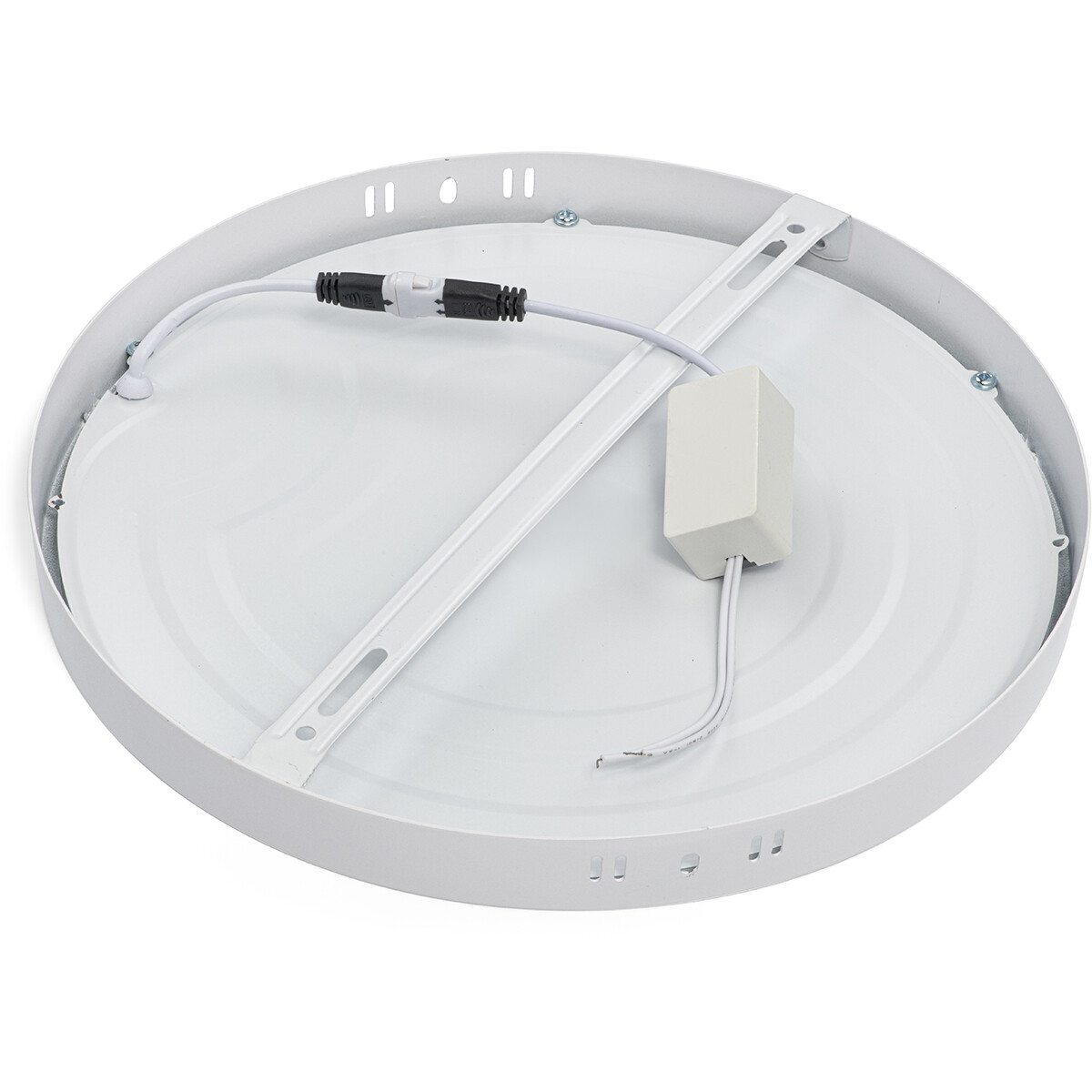 Panneau LED - Ø30 Blanc Froid 6400K - 28W Montage en Surface Rond - Mat Blanc - Sans Scintillement