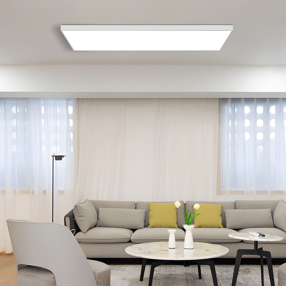 Panneau LED 30x120 - Velvalux Lumis - Blanc Froid/Clair 6000K - 40W - En saillie - Rectangulaire - Blanc - Sans scintillement