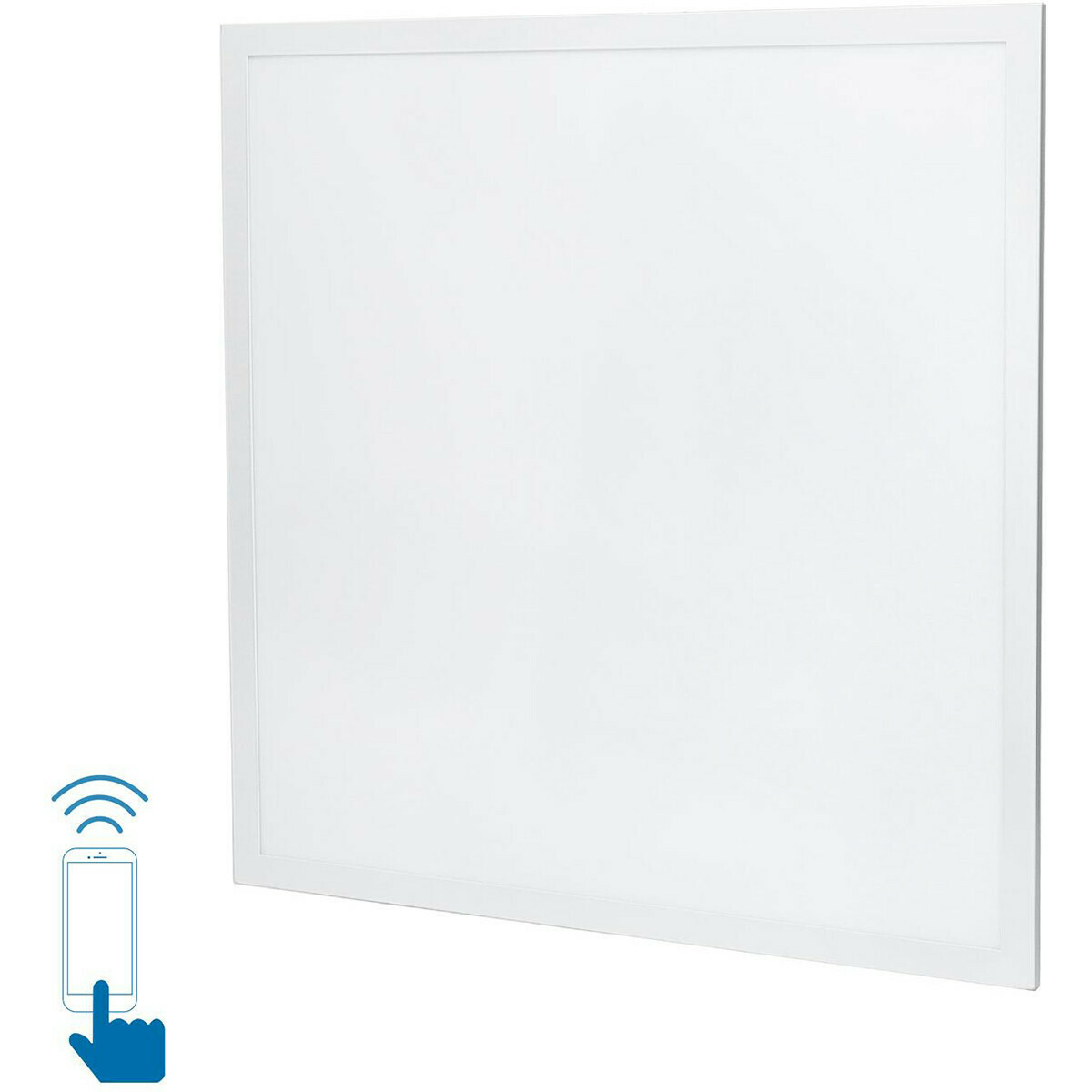 Pack Panneau LED 60x60 5 - Aigi Limno Slim - Blanc Froid 6500K - 32W - LED Intelligente - Dimmable - Carré Encastré - Mat Blanc - Sans Scintillement