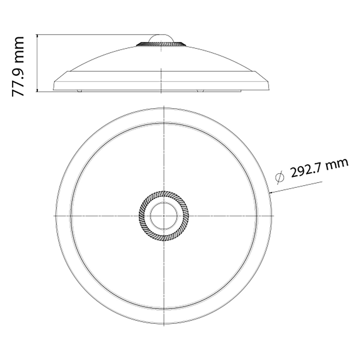 Plafonnier LED avec Détecteur de Mouvement + Interrupteur Crépusculaire - Kozolux Crimpy - 20W 1500lm - Blanc Neutre 4200K - Montage en Surface - Rond - Blanc