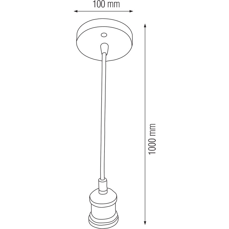 Suspension LED - Luminaire Suspendu - Industriel - Rond - Mat Noir Aluminium - E27