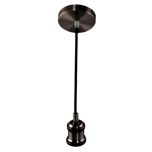 Suspension LED - Luminaire Suspendu - Industriel - Rond - Mat Noir Aluminium - E27