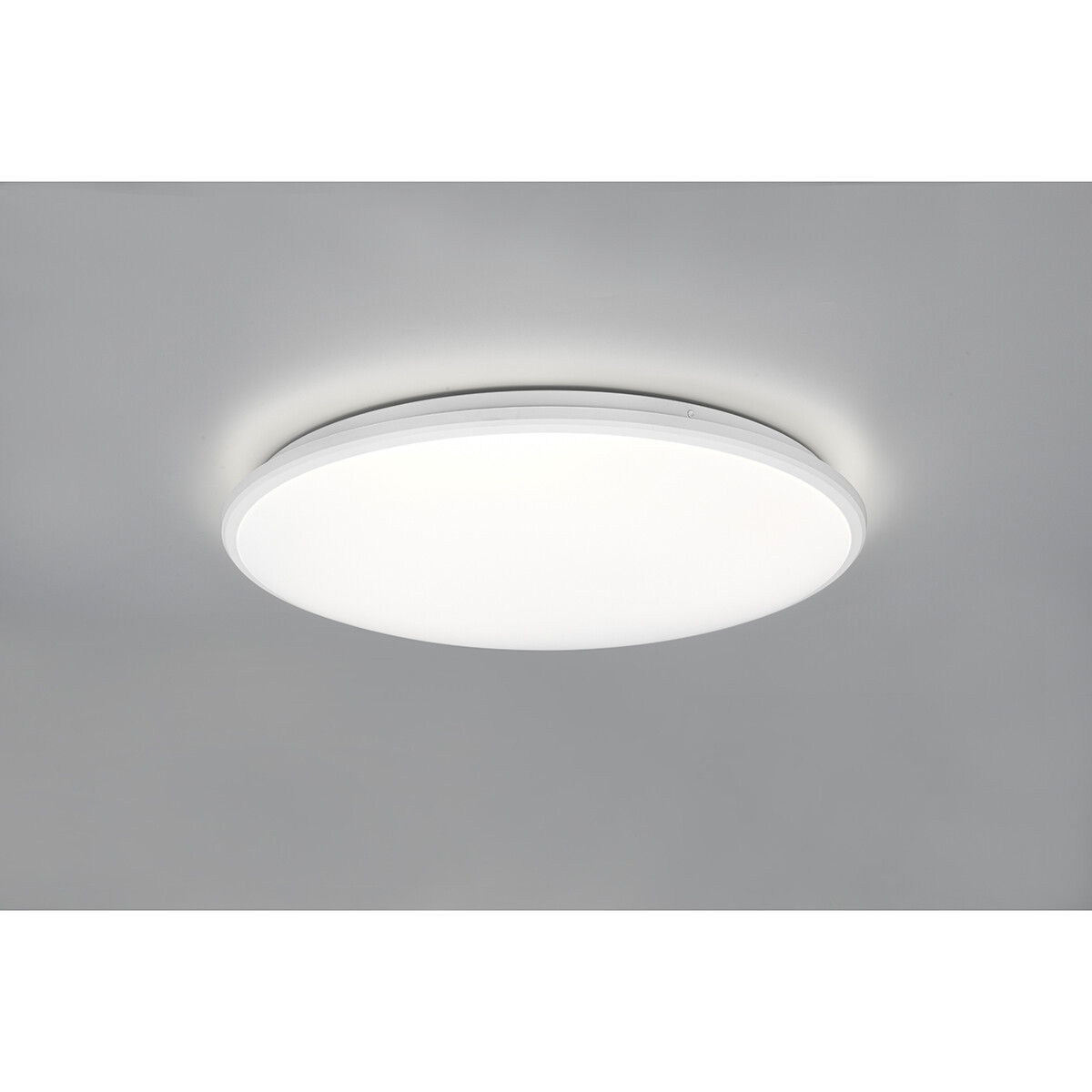 Plafonnier LED - Éclairage de Plafond - Trion Lombis - 34W - Blanc Neutre 4000K - Dimmable - Rond - Mat Blanc - Plastique