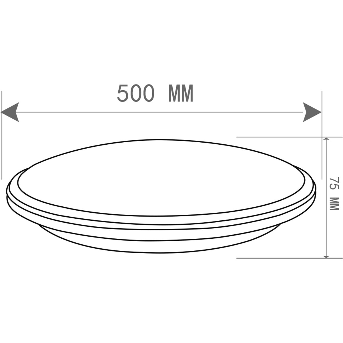 Plafonnier LED - Éclairage de Plafond - Trion Lombis - 34W - Blanc Neutre 4000K - Dimmable - Rond - Mat Blanc - Plastique