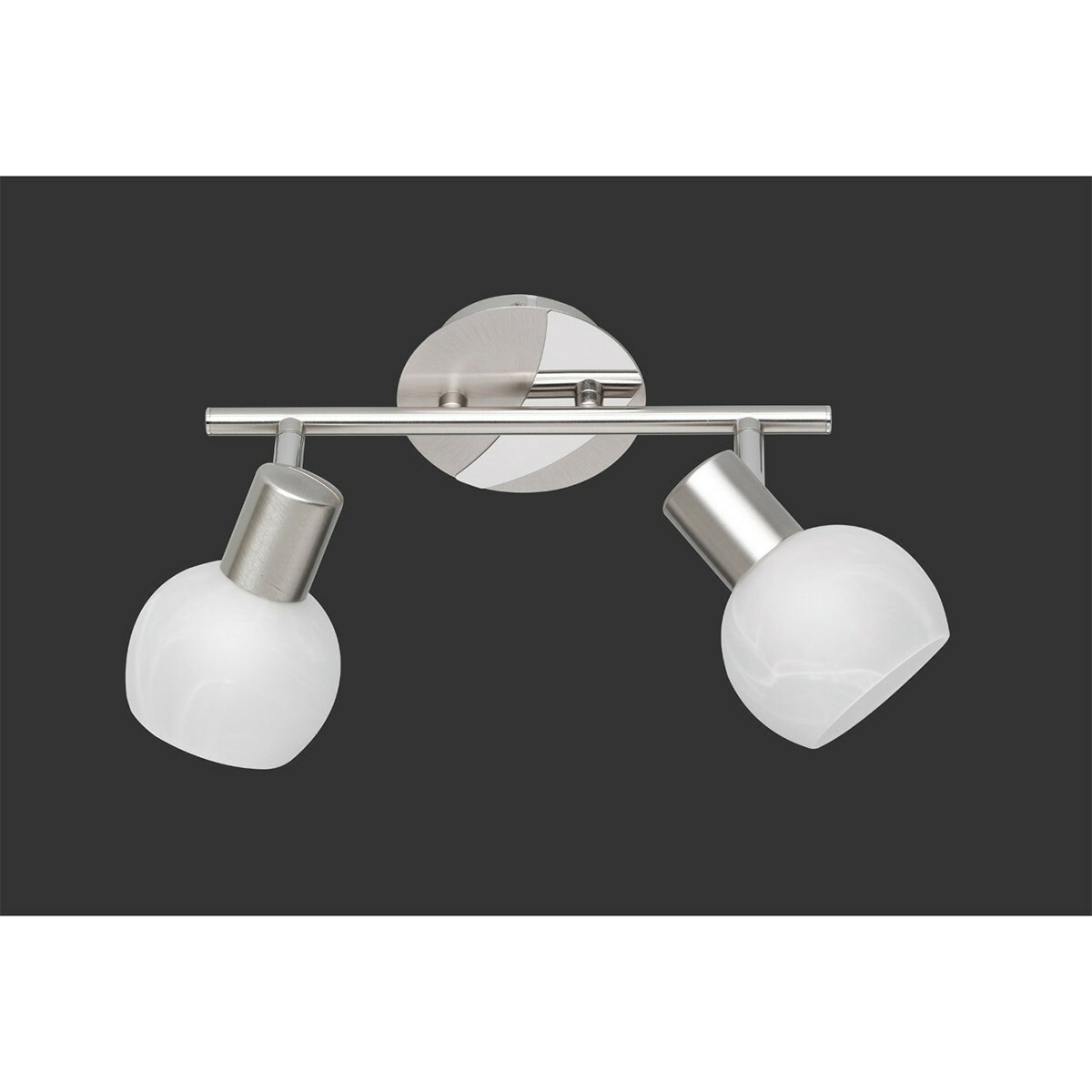 Spot de plafond LED - Trion Besina - Douille E14 - 2-lumières - Rond - Mat Nickel - Aluminium