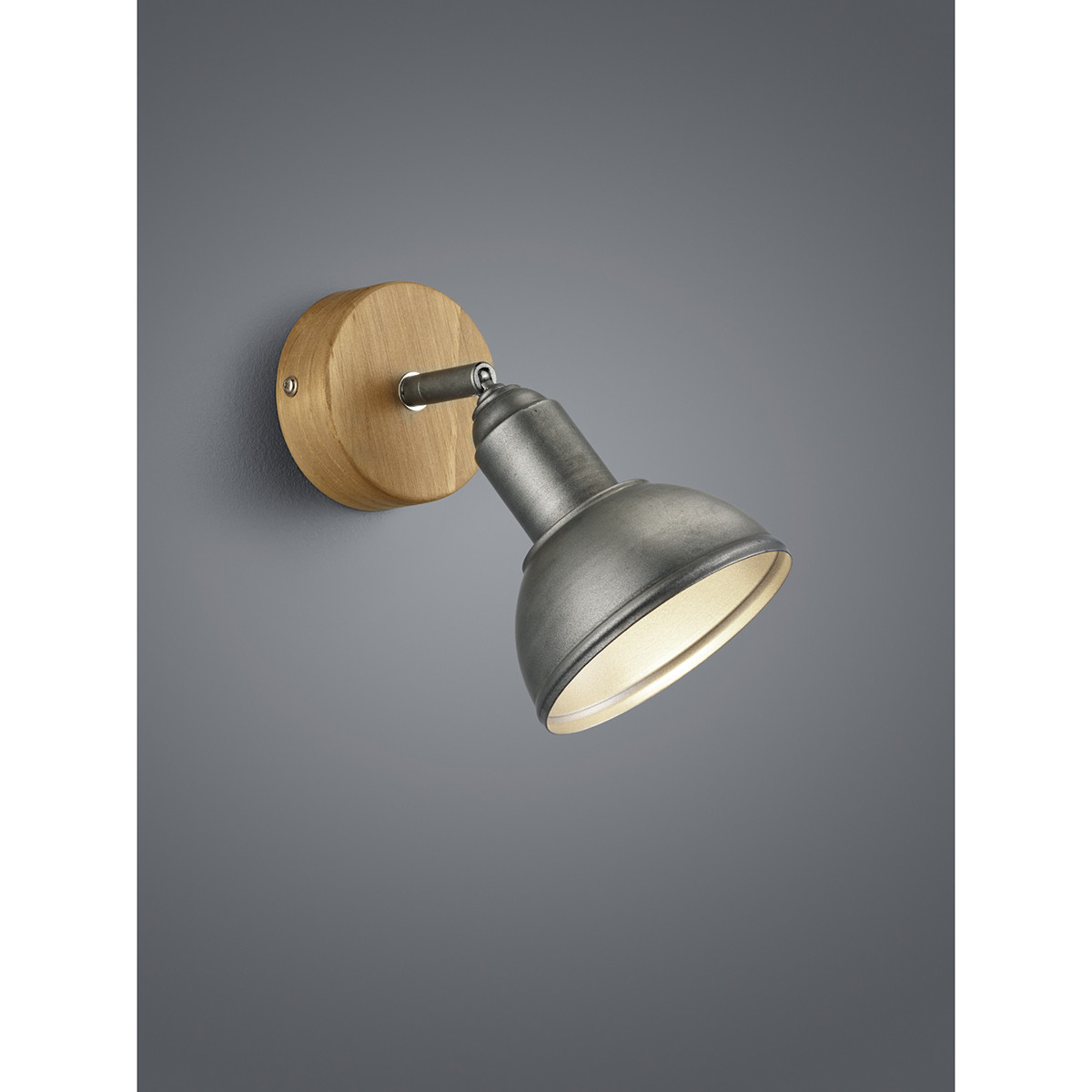 Spot Applique LED - Trion Delvira - Douille E14 - 1-lumière - Rond - Nickel Antique - Aluminium