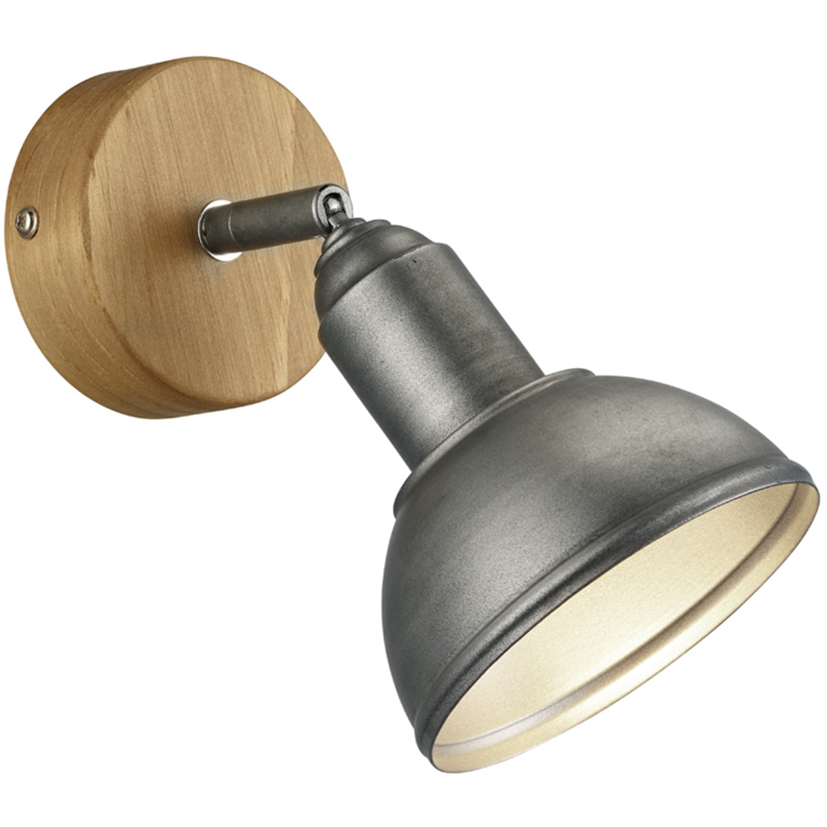 Spot Applique LED - Trion Delvira - Douille E14 - 1-lumière - Rond - Nickel Antique - Aluminium