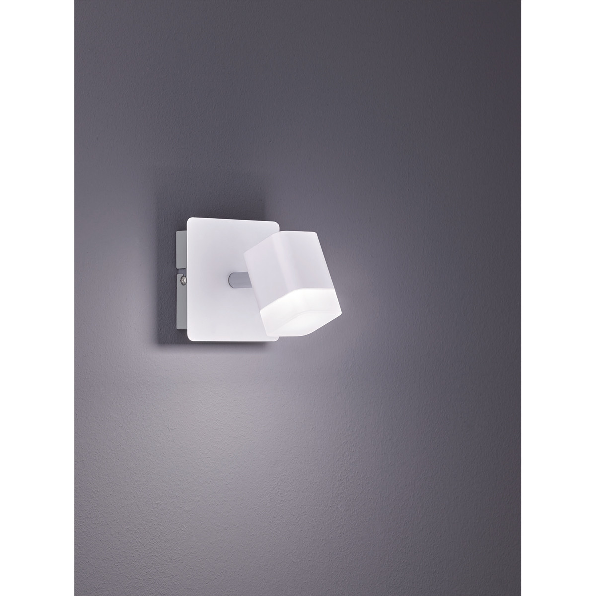 Spot Applique LED - Éclairage mural - Trion Ribon - 4W - Blanc Chaud 3000K - 1-lumière - Rond - Mat Blanc - Aluminium