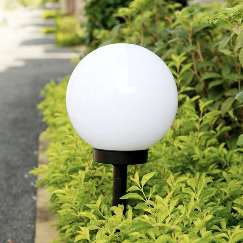 Boules solaires de jardin à piquer LED - Éclairage de jardin à énergie solaire - Set de 6 Pièces - Maxozo Torky - Mat Noir - Plastique