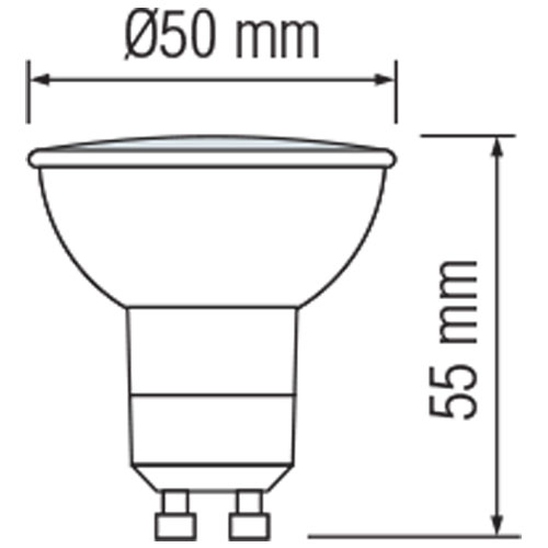 Spot LED - Douille GU10 - Dimmable - 6W - Blanc Chaud 3000K