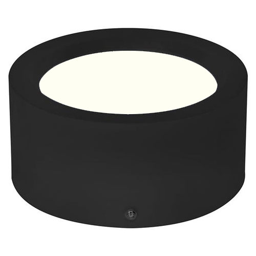 Downlight LED - En Saillie Rond Haut 15W - Blanc Neutre 4200K - Mat Noir Aluminium - Ø180mm