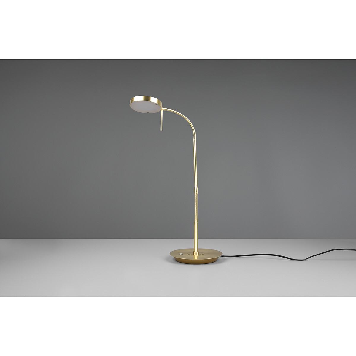 Lampe de Table LED - Trion Monzino - 12W - Couleur de lumière ajustable - Dimmable - Rond - Mat Or - Aluminium