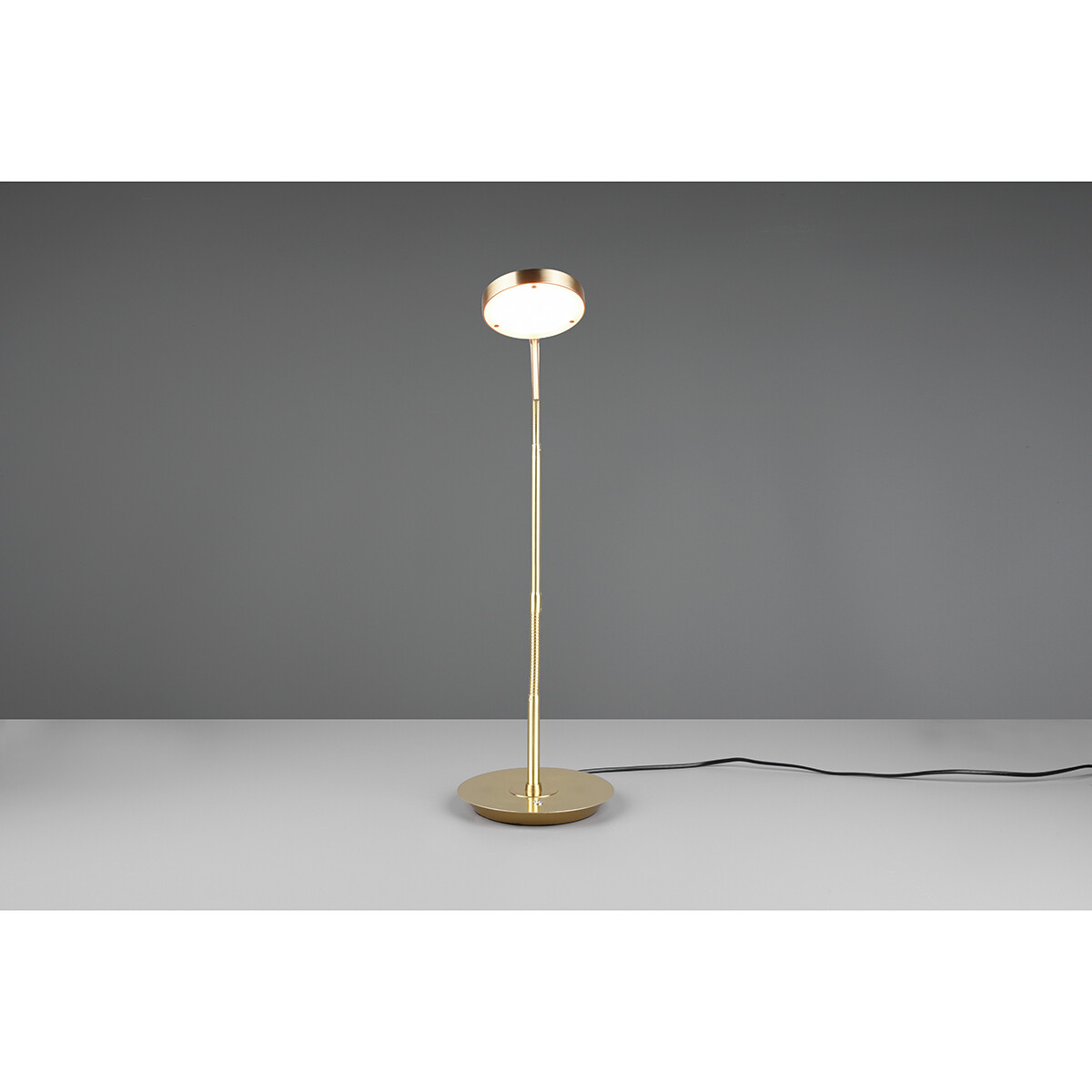 Lampe de Table LED - Trion Monzino - 12W - Couleur de lumière ajustable - Dimmable - Rond - Mat Or - Aluminium