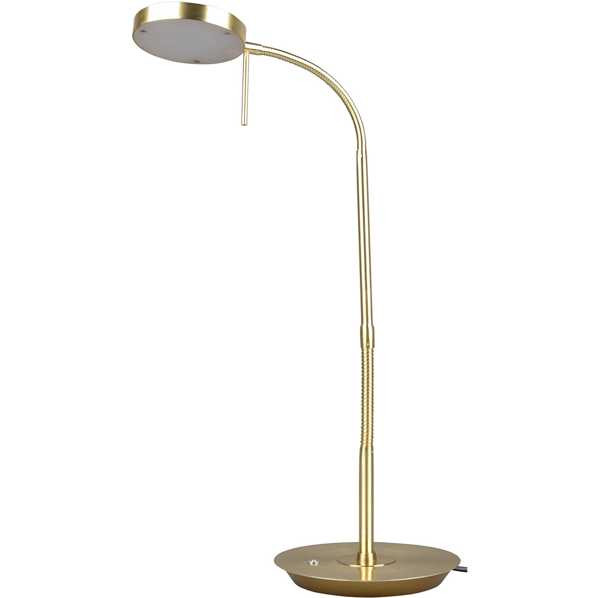 Lampe de Table LED - Trion Monzino - 12W - Couleur de lumière ajustable - Dimmable - Rond - Mat Or - Aluminium