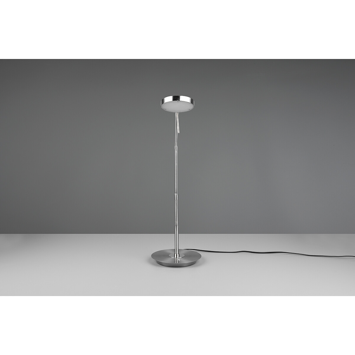 Lampe de Table LED - Trion Monzino - 12W - Couleur de lumière ajustable - Dimmable - Rond - Mat Nickel - Aluminium