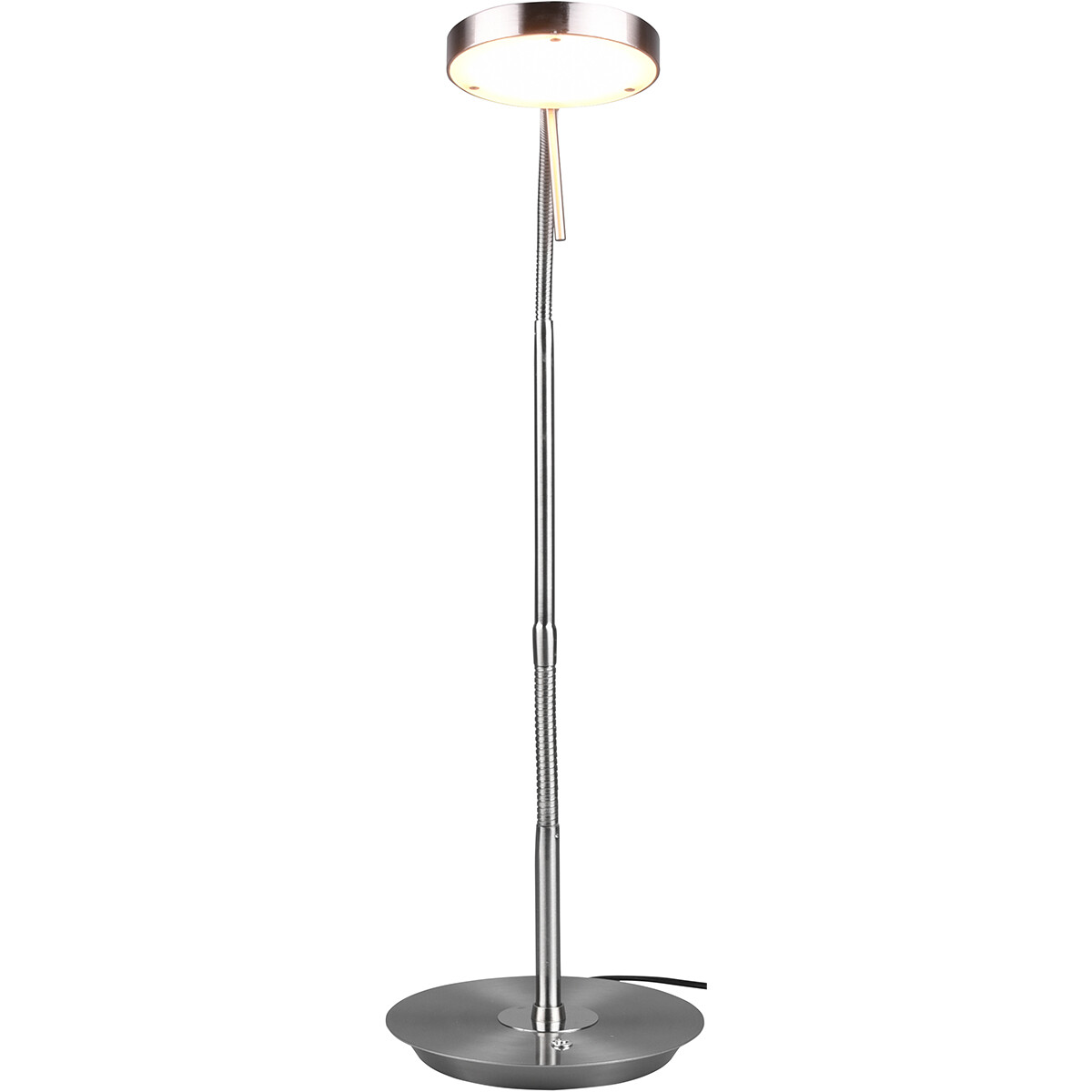 Lampe de Table LED - Trion Monzino - 12W - Couleur de lumière ajustable - Dimmable - Rond - Mat Nickel - Aluminium