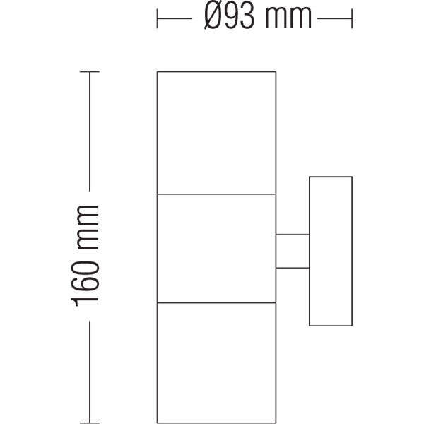 Éclairage de Jardin LED - Lumière Extérieure - Magnolia - 2-lumières - Douille GU10 - Lampe murale - Inox - Mat Chrome - Rond