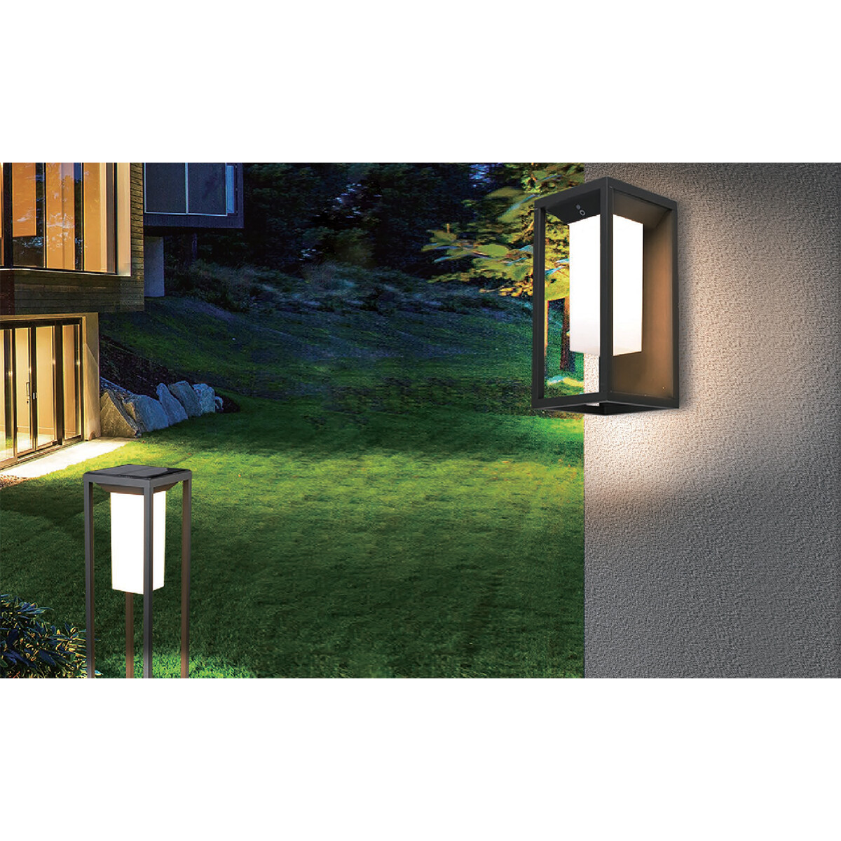 Éclairage de Jardin LED - Lumière Extérieure - Soly 2 - Énergie solaire - Détecteur de Mouvement - 2W - Noir