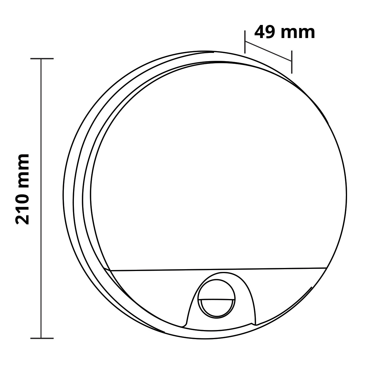 Éclairage de Jardin LED avec Détecteur de Mouvement - Hoktan - Lampe murale extérieure - 15W - Blanc Neutre 4200K - Mat Blanc - Rond