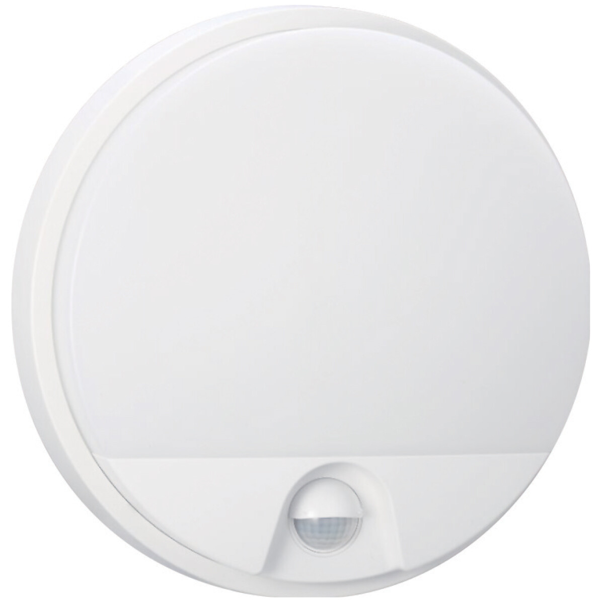 Éclairage de Jardin LED avec Détecteur de Mouvement - Hoktan - Lampe murale extérieure - 15W - Blanc Neutre 4200K - Mat Blanc - Rond