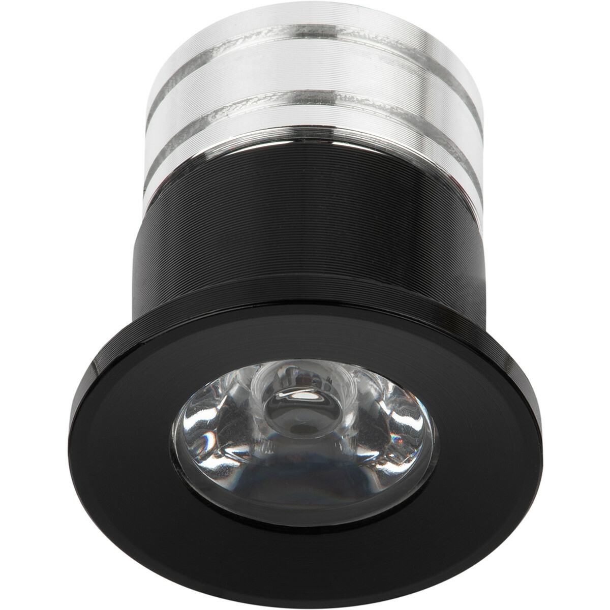 Éclairage de Spot de Véranda LED 6 Pack - 3W - Blanc Neutre 4000K - Encastré - Rond - Mat Noir - Aluminium - Ø31mm