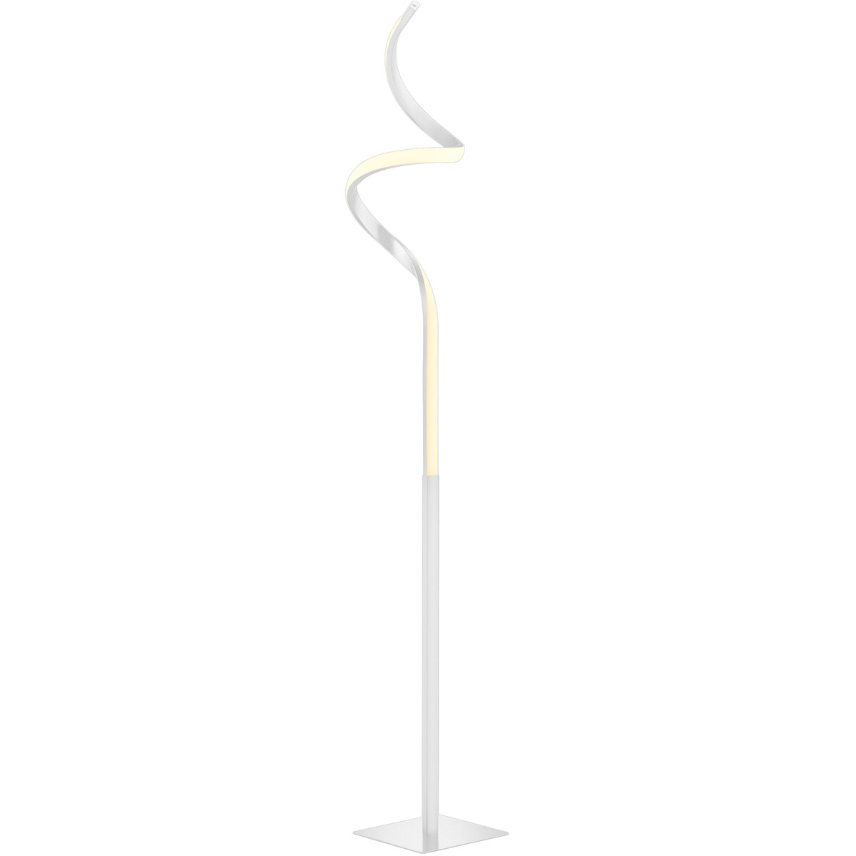 Lampadaire LED - Trion Corcy - 11W - Blanc Neutre 4000K - Dimmable - Rond - Mat Blanc - Aluminium