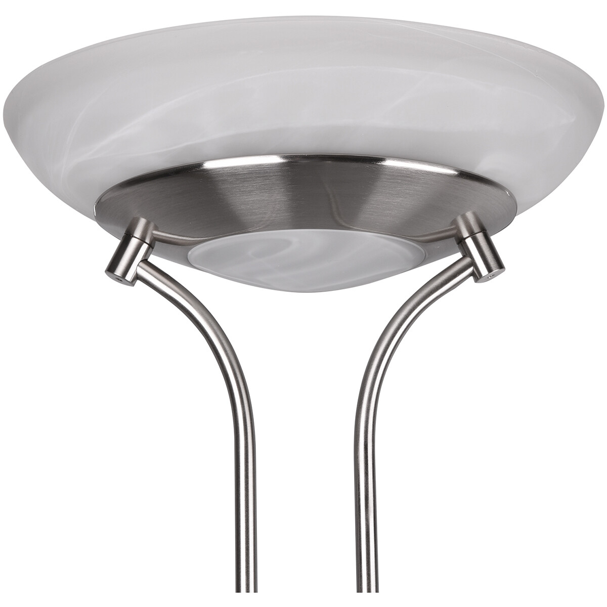 Lampadaire LED - Trion Orsan - 31W - Blanc Chaud 3000K - Dimmable - Rond - Mat Nickel - Aluminium