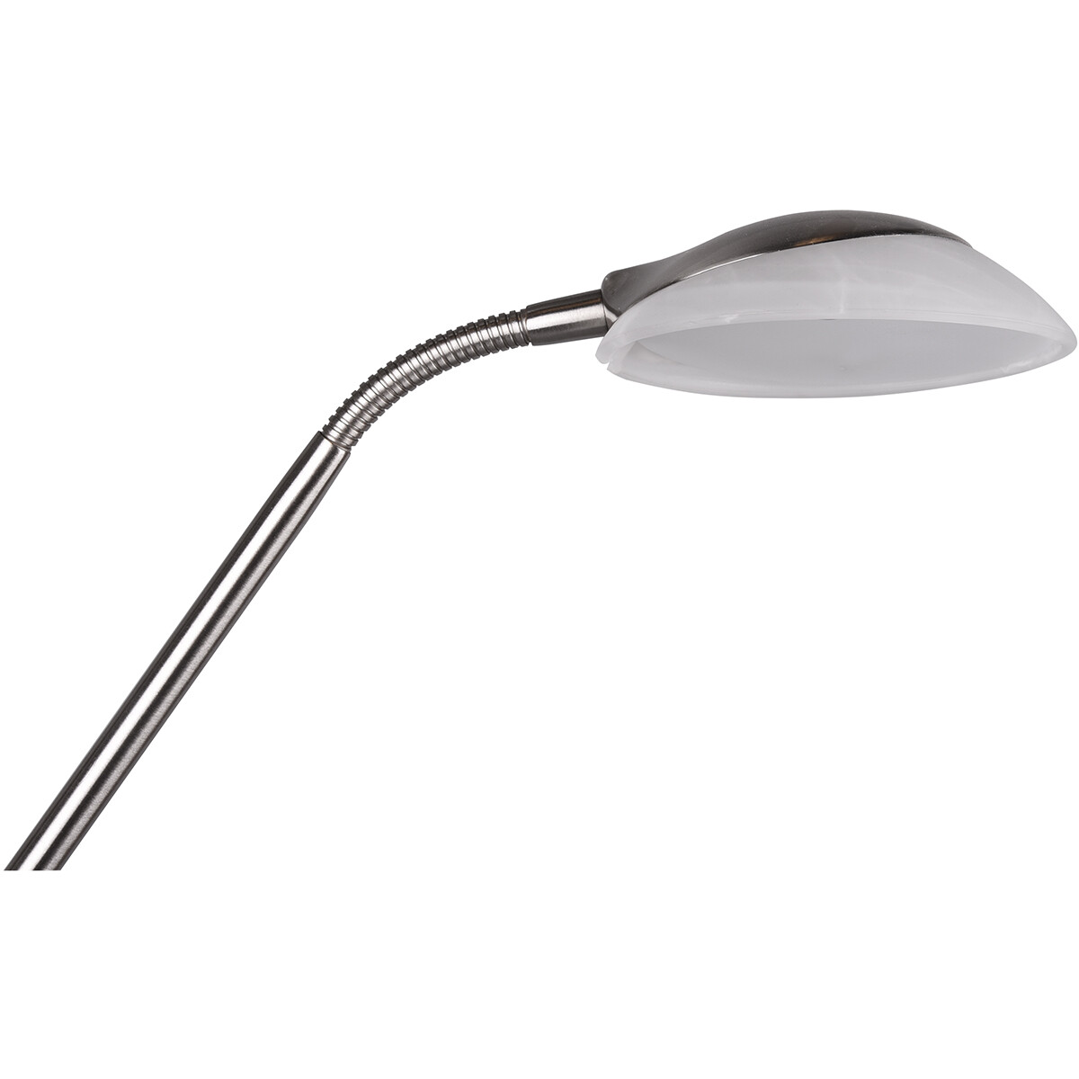 Lampadaire LED - Trion Orsan - 31W - Blanc Chaud 3000K - Dimmable - Rond - Mat Nickel - Aluminium