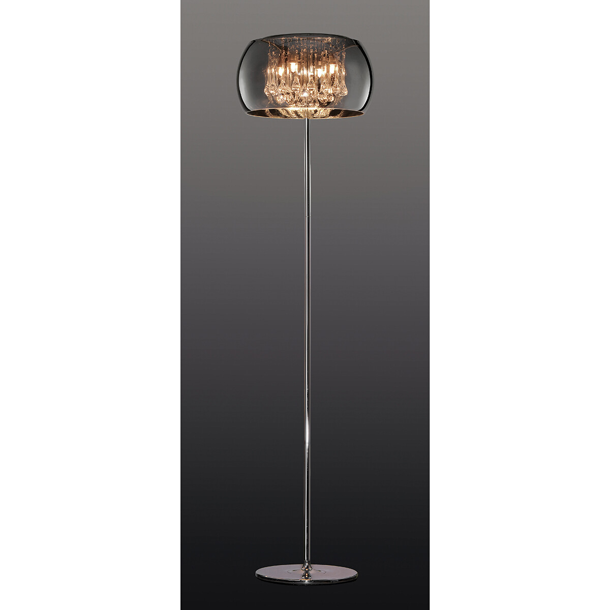 Lampadaire LED - Trion Vapiro - Douille G9 - Rond - Mat Chrome - Aluminium