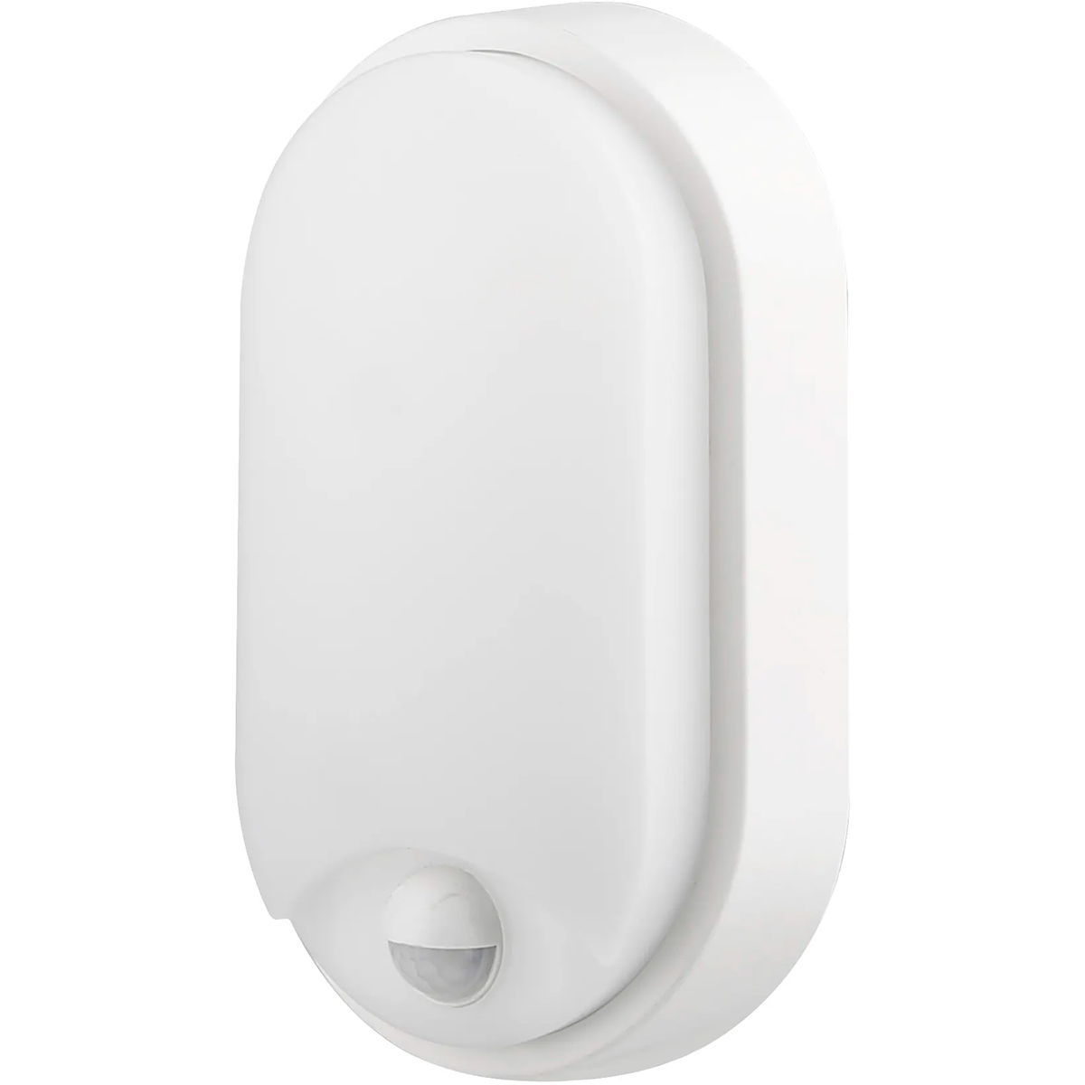 LED Applique Murale avec Capteur - Kozolux Porta - 15W 1200lm - Blanc Chaud 3000K - IP54 - Ovale - Blanc