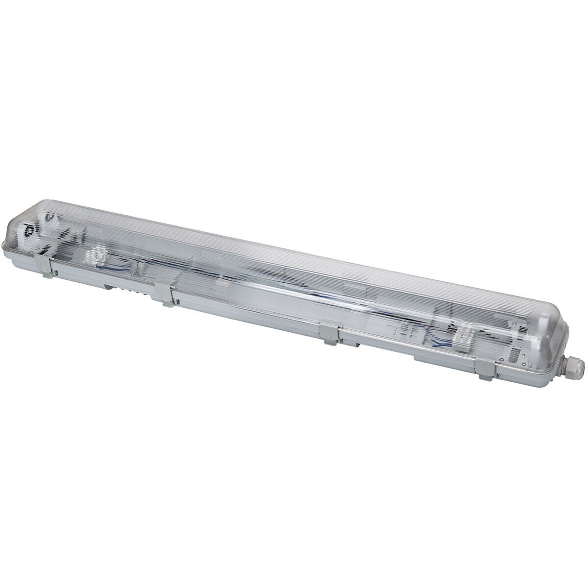 Réglette étanche LED avec tubes T8 - Velvalux Strela - 60cm - Double - Connectable - Étanche IP65 - 16W - Blanc Naturel 4200K