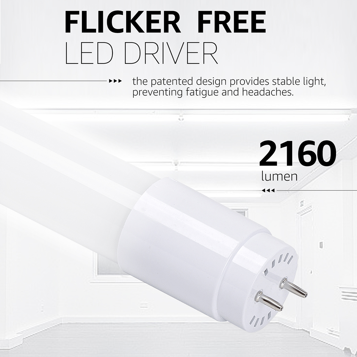 Réglette étanche LED avec tubes T8 G13 - Velvalux Strela - 120cm - Double - Connectable - Étanche IP65 - 32W 4320lm - 865 Blanc Blanc Froid 6500K | Remplace 268W