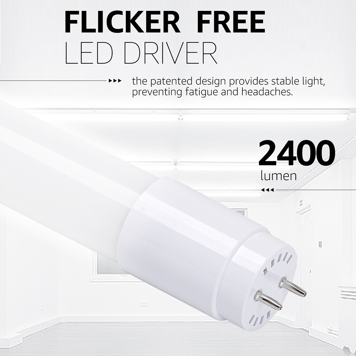 Réglette étanche LED avec tubes T8 G13 - Velvalux Strela - 150cm - Double - Connectable - Étanche IP65 - 40W 4800lm - 840 Blanc Neutre 4000K | Remplace 294W