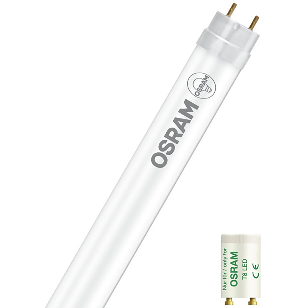 Réglette LED avec Tube T8 - OSRAM SubstiTUBE Value EM 830 - Aigi Dybolo - 60cm Simple - 7.6W - Blanc Chaud 3000K