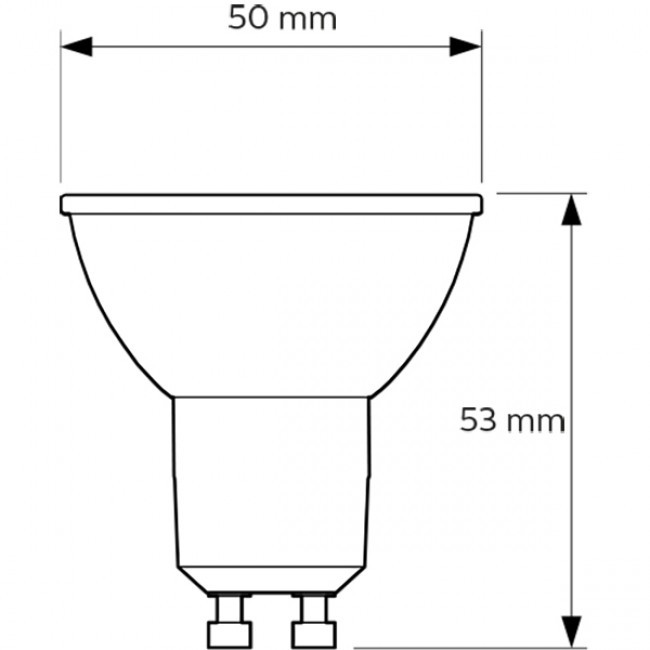 PHILIPS - Spot LED - CorePro 827 36D - Douille GU10 - 4.6W - Blanc Chaud 2700K | Remplace 50W