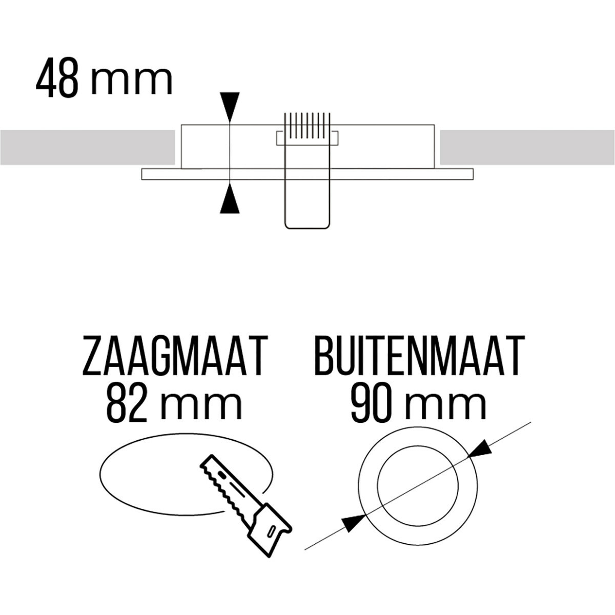 Set de spots LED - Pragmi Minko Pro - Douille GU10 - Rond Encastré - Mat Blanc - Encastré - Ø90mm - Philips - CorePro 840 36D - 4.6W - Blanc Neutre 4000K